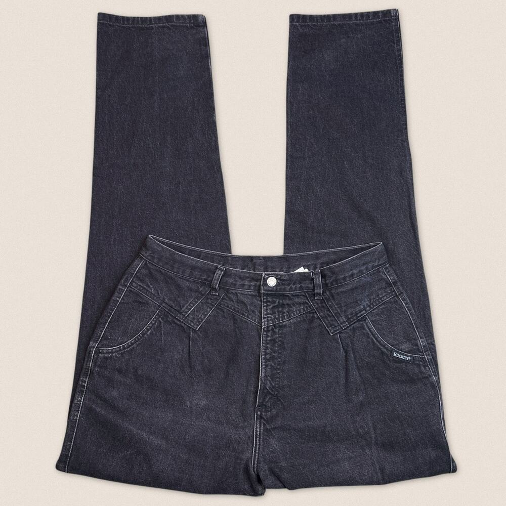 Vintage Western‎ Rockies Rocky Mountain Black Jeans 17/18 - Size 33 x 35